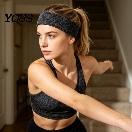 Sweat Absorbing Headband for Daily Use Non-slip Sports Men Women, Breathable Yoga Headband, Moisture Professional Accessory Running Wicking
