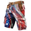Men's Independence Day Printed Multi Pocket Workwear Shorts