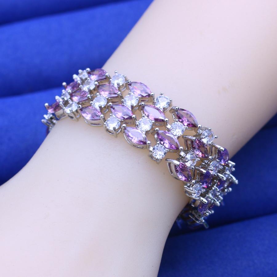 Luxuriöses Tennisarmband im Retro-Stil, plattiert, mehrfarbiges Zirkonia, elegant für den täglichen Gebrauch und zum Verschenken, Weihnachtsgeschenk