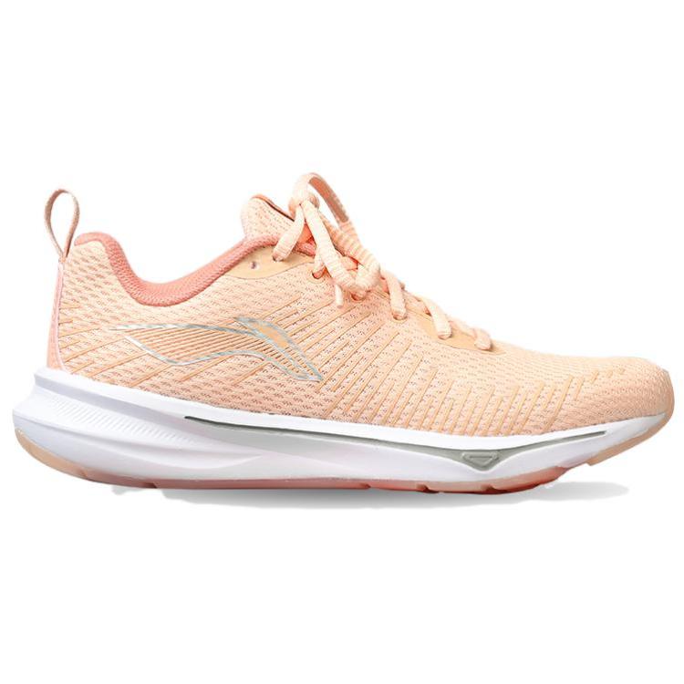 Li Ning Trendy Comfortable Durable Lightweight Low-Top Casual Running Shoes Women sneaker Peach Orange ARMS024-3