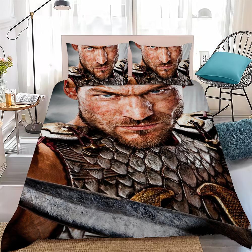 Tv Spartacus Duvet Cover Set Home Style Bedding Soft Laundry Cotton Bed 3 Piece Set Student Dormitory Gift