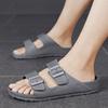2025 New Men's Outdoor Beach Sandals Non-Slip Double Buckle Strap Comfortable Summer Slides for Casual Walking Water Activities