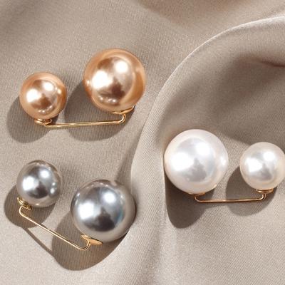 Women'S Stylish Brooches Delicate Waist Big Change Small Pearl Brooch Buckle