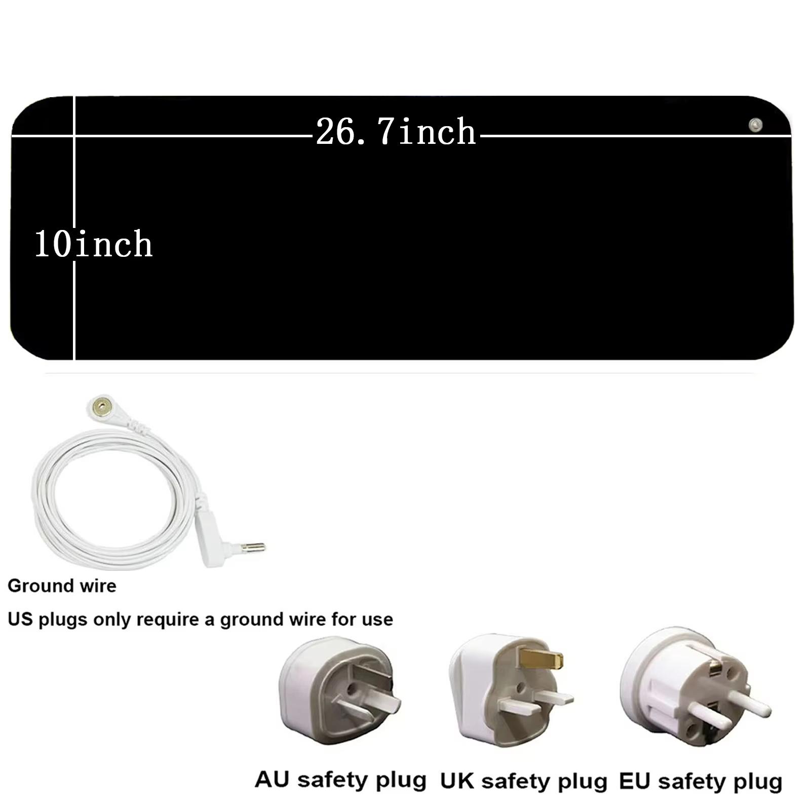 

Заземляющий коврик для ног, заземляющие коврики 26,7x9,8 дюймов, заземляющий терапевтический коврик для настольного ноутбука со шнуром UK Plug