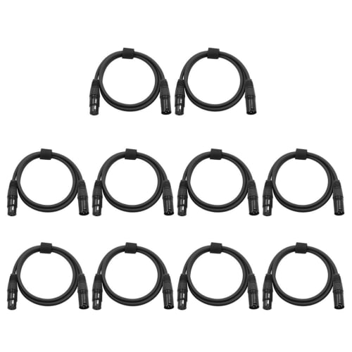 Levemolo 10pcs Stage Lighting Signal Cables, Moving Signal Cables for DMX Stage Lighting, LED Par Light, Moving DJ Equipment