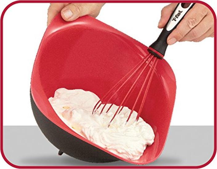 Tel de bucătărie Tefal, formă rotunjită, cauciuc siliconic, rezistent la zgârieturi, lavabil în mașina de spălat vase, silicon platină K21417 „Tel de bucătărie Ingenio”