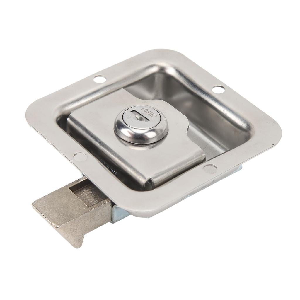 Tool Box Handle Latch with 2 Keys 304 Stainless Steel Mirror Polishing Flush Mounted for RVs Trucks Campers