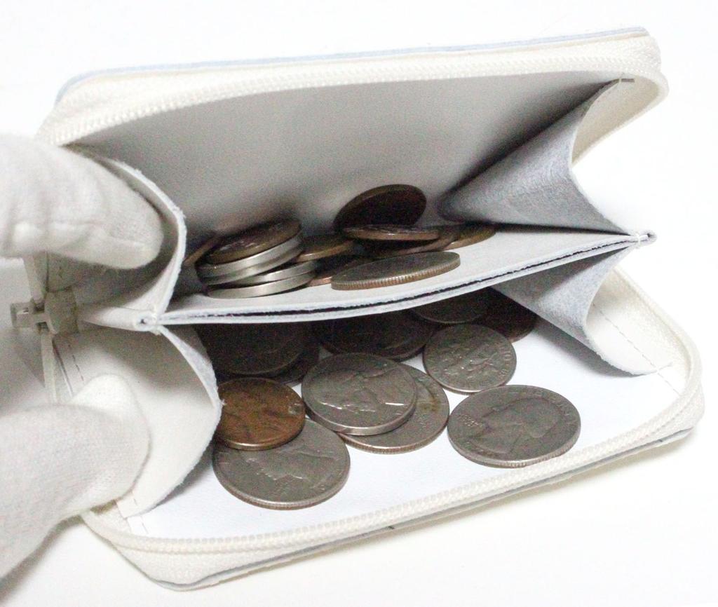 White, Japanese-made Diamond Python Snakeskin Coin Purse for Men and Women. Compact, Small, Slim, and Lightweight, This Mini Wallet Features Card