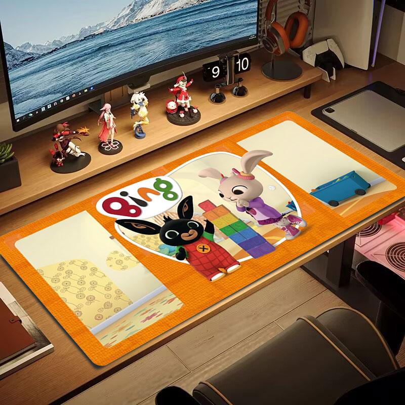 Bing Large Size Mouse Pad Large Gaming Table Cushion Non-slip Laptop Tablet Big Mousepad XXL Mat Mini PC Playmat With Lock Edge