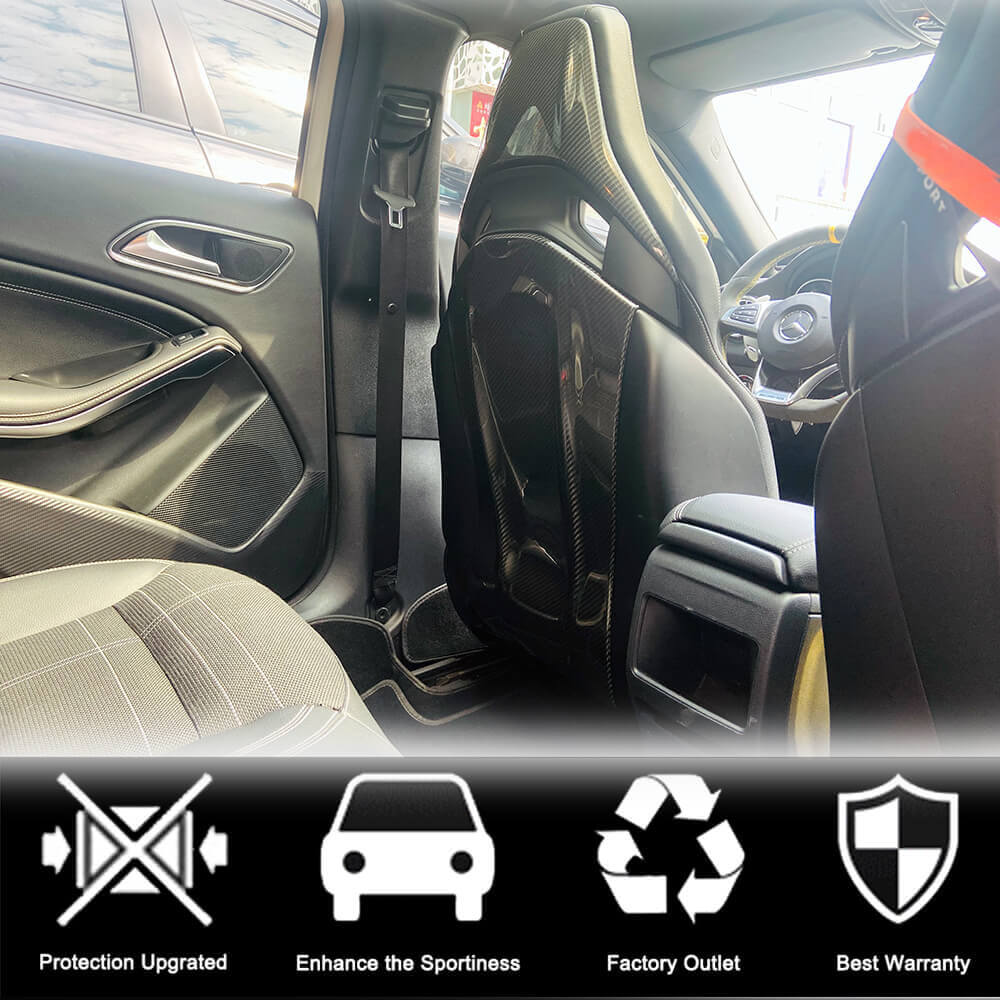 Накладки на сиденье (Сухой карбон) для Mercedes CLA C117 2013-2019 гг