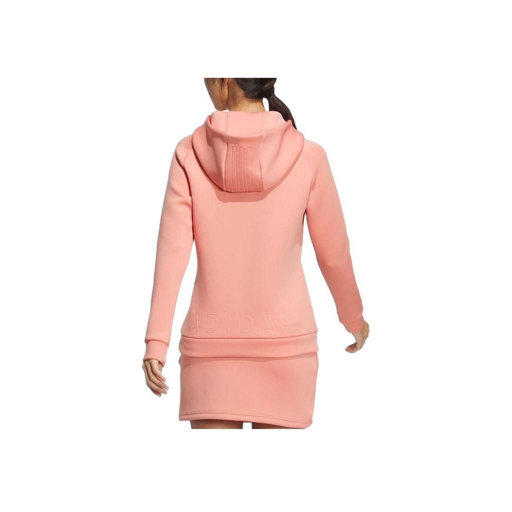 Adidas Loose Fit Solid Color Long Sleeve Hoodie Women tops Pink HZ3245