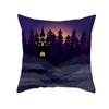Home Cartoon Pumpkin Head Halloween Pillow Cover Peach Velvet Cushion Cover Office Sofa Cushion Cover