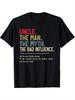 Unisexs Fun Quotes TShirt Uncle Legend Bad Role Model Heavy 100 Cotton Crew Neck TShirt Striking Red