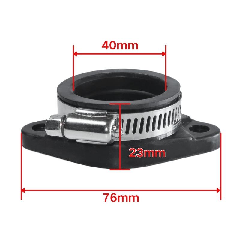 35mm 40mm Motorcycle Carburetor Flange Adapter Intake Pipe Rubber Universal KEIHIN MIKUNI KOSO PE PWK21-34 Motocross Air Intake 40mm