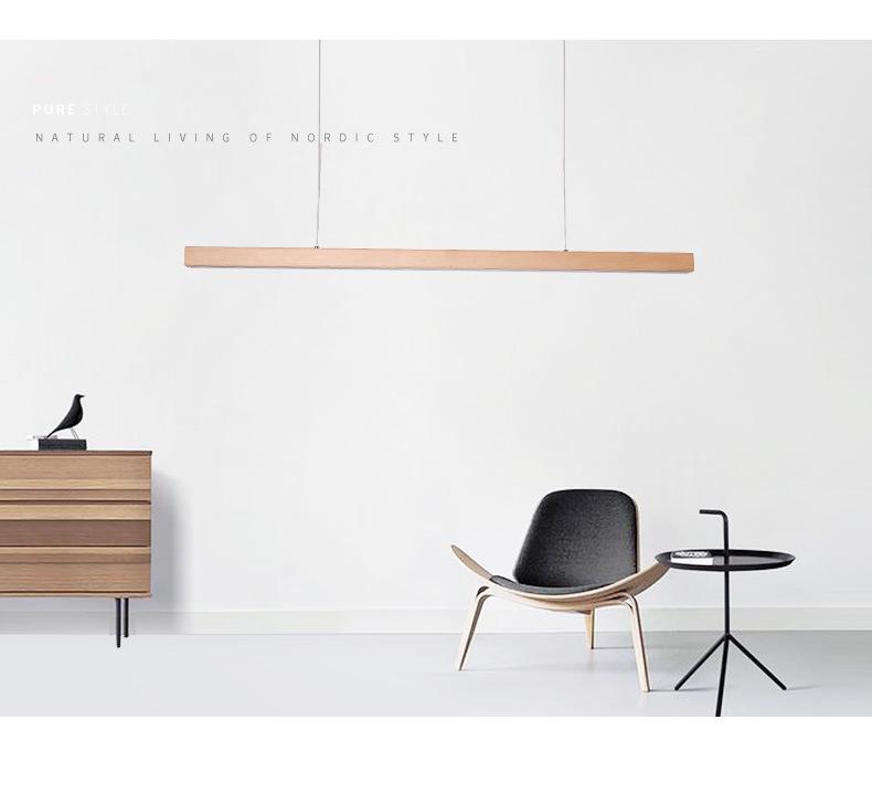 Solid Walnut Chandelier: Modern Chinese-Style Lamp for Living, Dining, or Tea Rooms