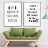 Gym Wall Art Motivation Sports Poster Fitness Girl Calisthenics Print Canvas Painting Sportswoman Dumbbell Picture Home Decor