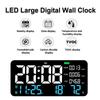 LED Multi-functional Digital Wall Clock Formaldehyde/ CO2/ TVOC Display Indoor Decorative Clock with Remote Control Countdown