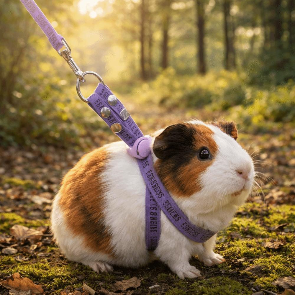 Soft Guinea Pig Harness Adjustable Ferret Anti Loss Rope Ferret Harness Leash  Small Pets