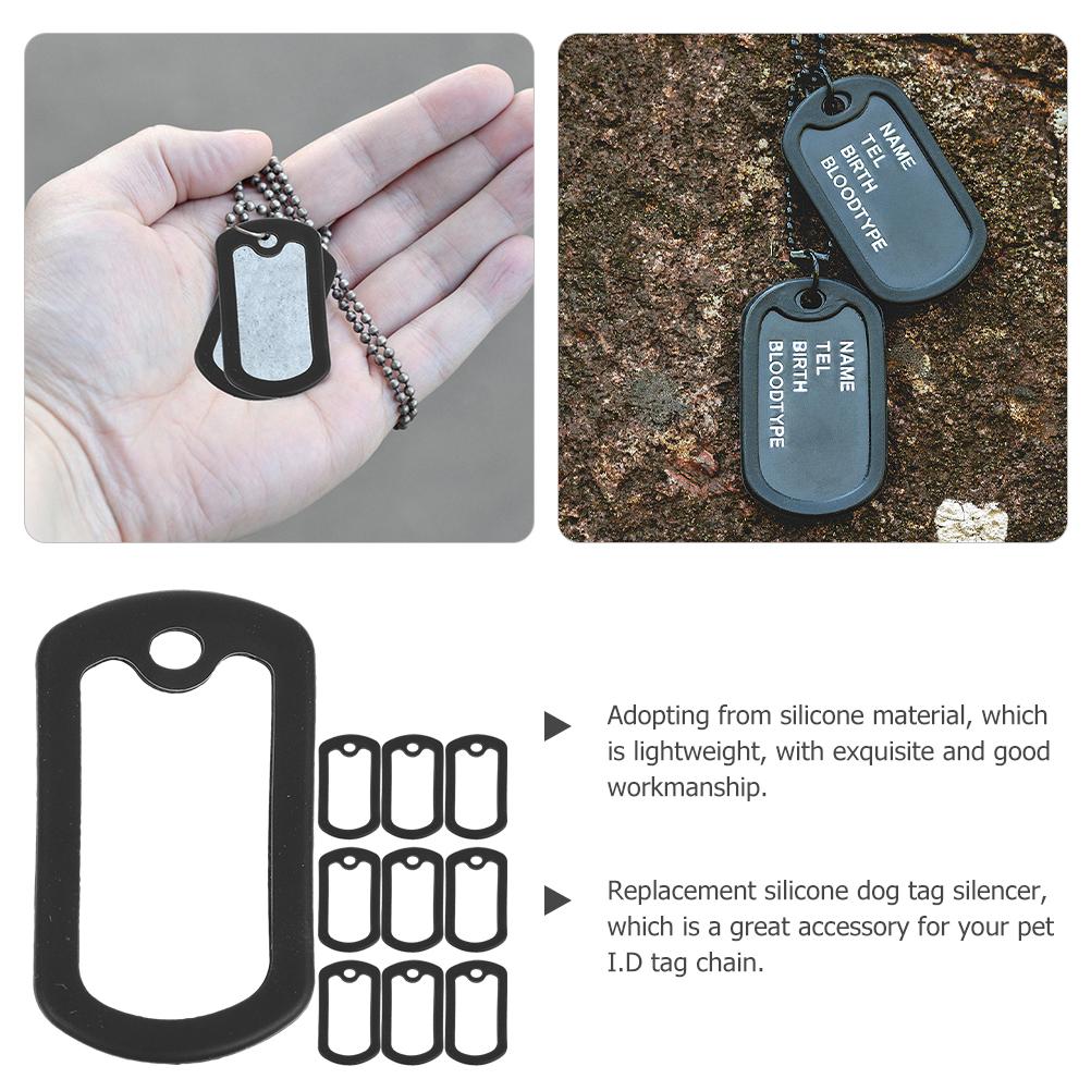 10pcs Pet Tag Silencers Dog Name Tag Silencers Mute Circles Pet Supplies