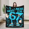 I Was  Now Im Th Birthday Funny  Italian Brainrot Plush Blanket Kids Throw Blanket for Sofa Bed Soft Quality Bedspread Gift