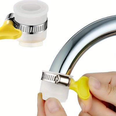 Adaptador de Grifo de Junta Universal para Jardín Convertidor de 1/2'' con Abrazadera Extensores de Burbujeador para Grifo de Cocina y Ducha Accesorios para Grifos de Agua