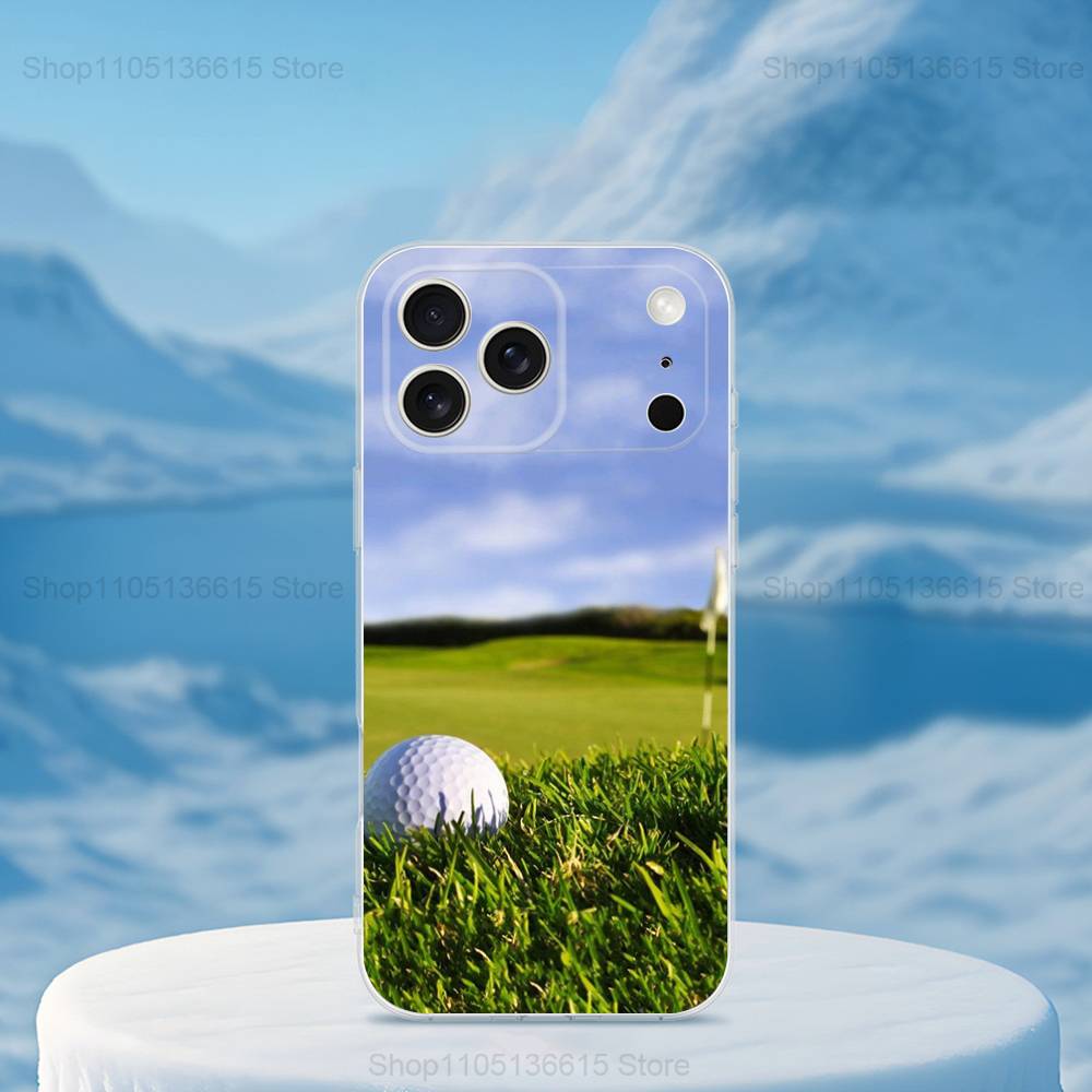 Sport Golf Ball For iPhone 12,Mini,16,X,13,XR,15,Pro,17,Plus,11,Max,14,SE,XS,Transparent Soft Cover Case