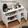Sideboard Storage Cabinet, Modern Storage Cupboard with Adjustable Shelves and Metal Legs for Living Room, Kitchen, Dining Room, Entryway