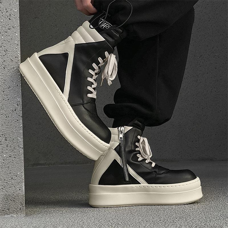 High-top board shoes men's and women's American triangle high street niche new muffin height-increasing couple shoes 98799-J