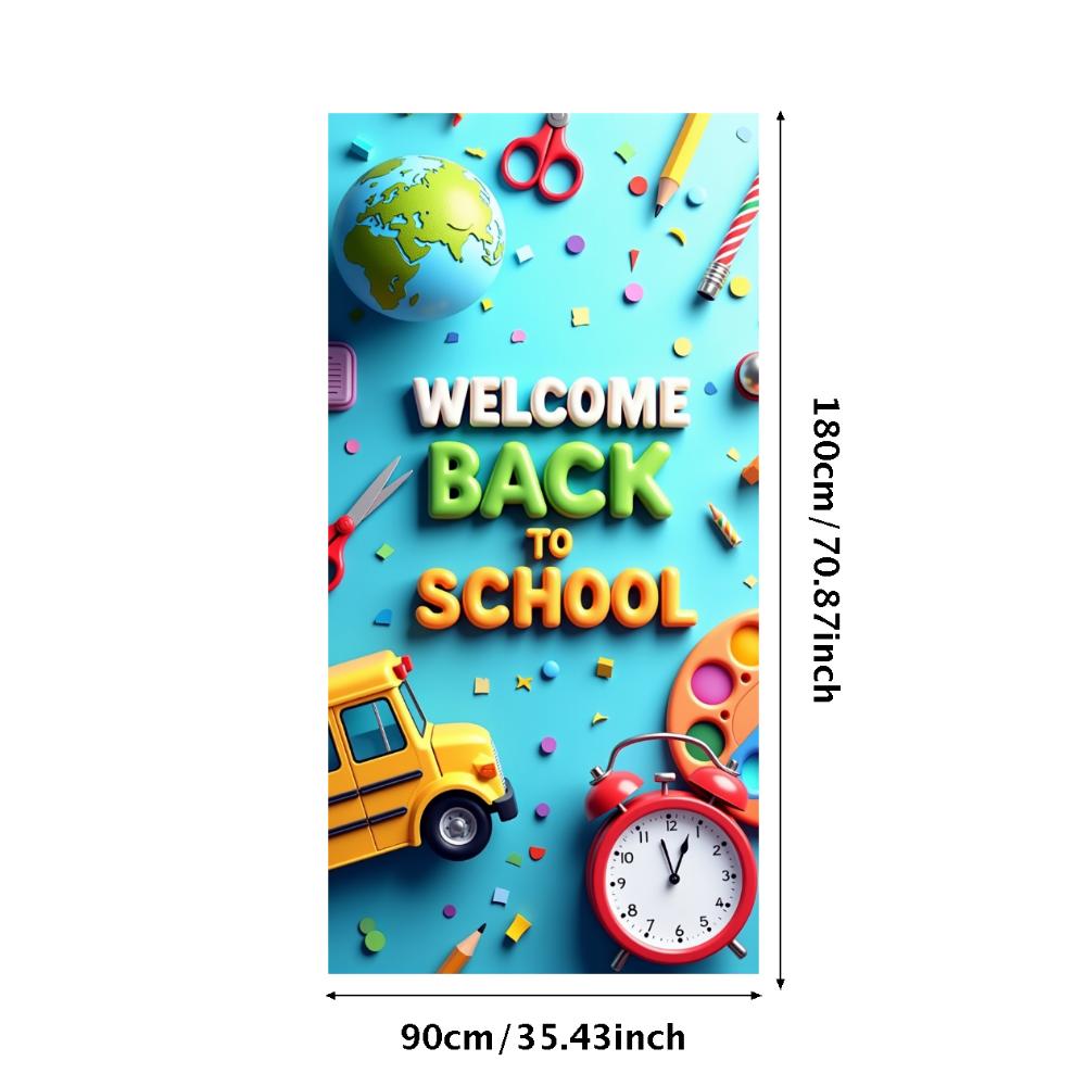 Willkommen zurück zur Schule Banner Hintergrund für Klassenzimmerdeko Kinder Schulfest Veranstaltung Hintergrunddekorationen Foto-Requisiten