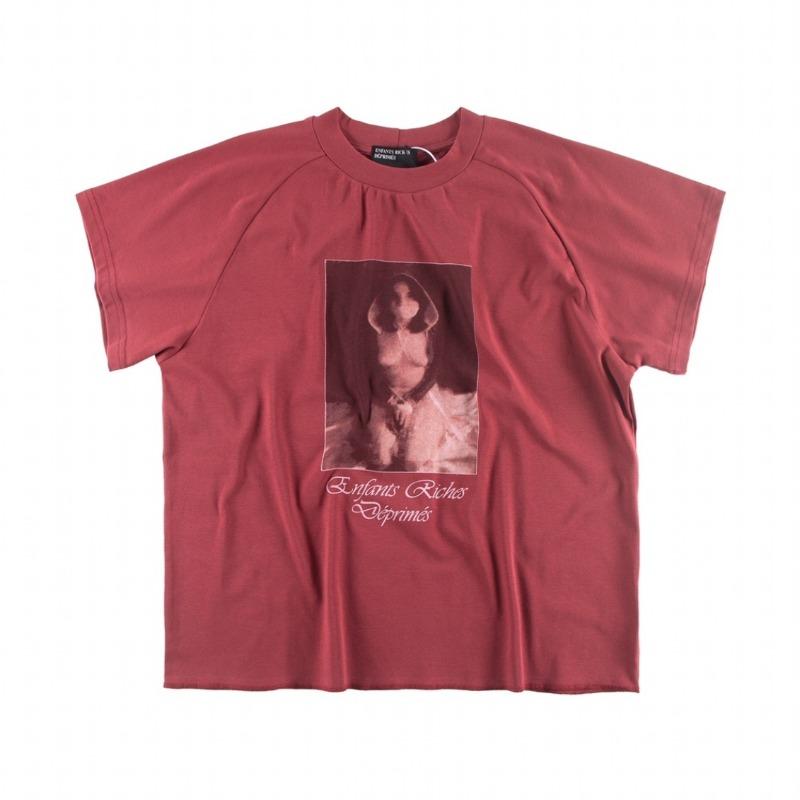 Letter printing retro portrait American tide brand loose men's and women's casual short-sleeved T-shirt tide