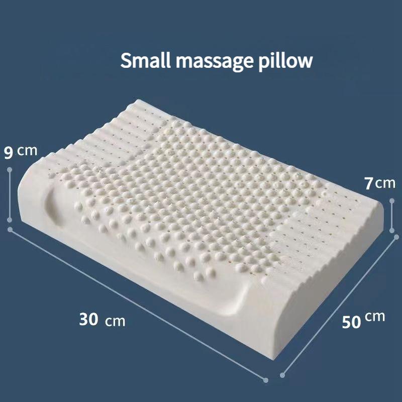 3D Convex Particle Massage Latex Pillow Cervical Spine Protection and Sleep Aid Pillow Core High Rebound Non Deformable Headrest, Dry and Breathable