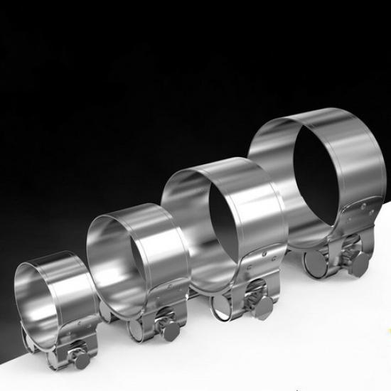 Stainless Steel Universal Car Exhaust Pipe Din Clamp Connectors 60mm 63mm 67mm