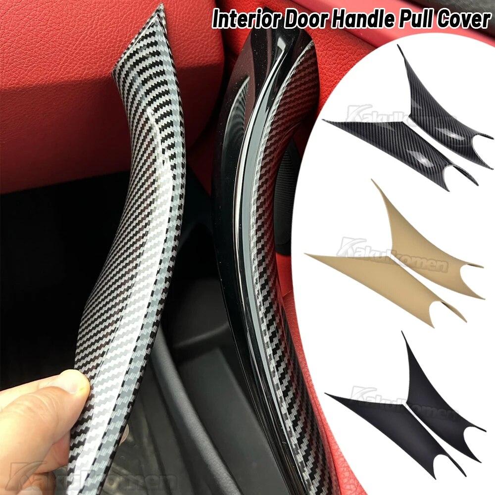 

2Pcs ABS Interior Door Handle Pull Protective Cover for -BMW 3 4 Series F30 F35 2012-2018