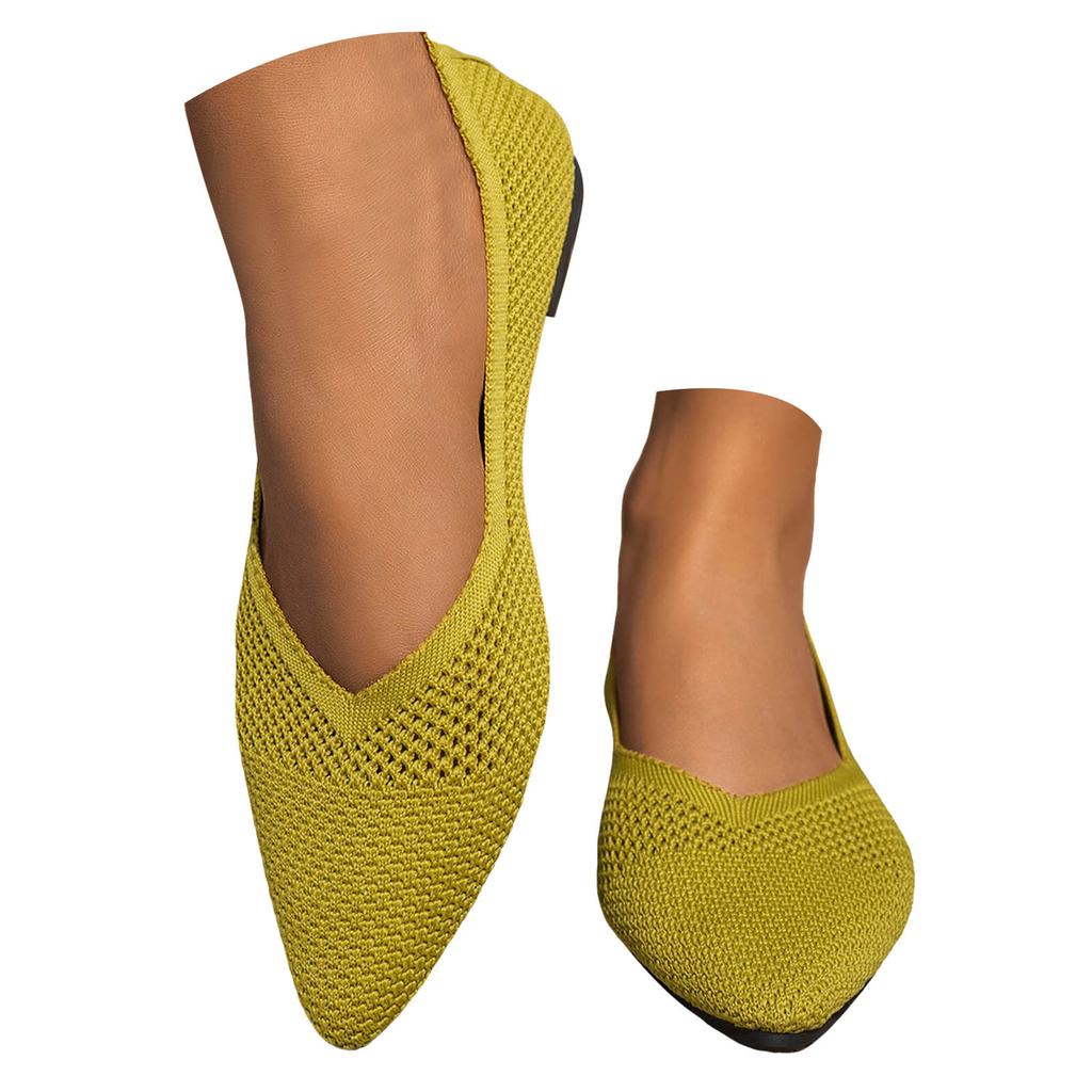 Women Flat Shoes Slip Comfortable Walking Ballerina Shoes Cute Ballet Ladies Portable Low Wedge Loafers Flat Shoes Women Size 6