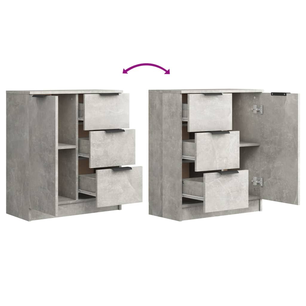 Sideboard Concrete Grey 60 x 30 x 70 cm Engineered Wood