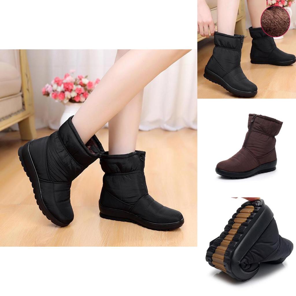 Gemütliche Neue Mode Damen Warme Schneeschuhe Mit Weicher Sohle Und Baumwollfutter Für Den Winter