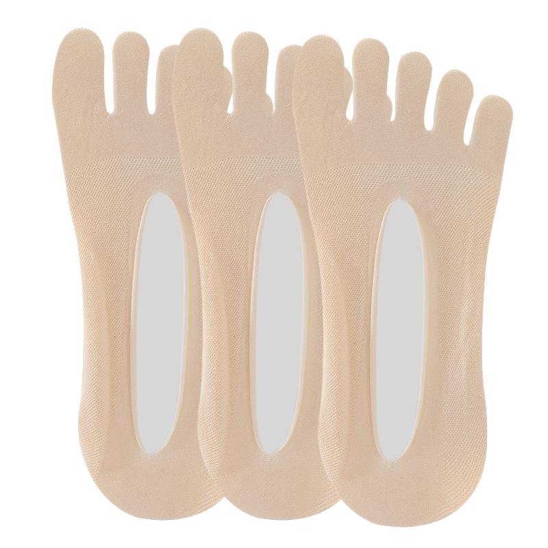 

3/5 пар летних невидимых носков с пальцами для женщин и девушек, хлопковые, тонкие, однотонные, мягкие, с мелким вырезом, дышащие, дезодорирующие, носки-невидимки с 5 пальцами One size