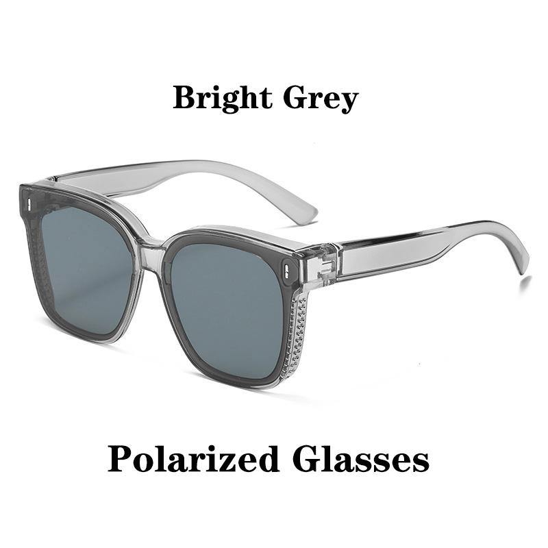 

Модні квадратні поляризовані сонцезахисні окуляри, що надягаються поверх окулярів для корекції міопії, портативні чоловічі жіночі вінтажні окуляри для риболовлі та водіння MULTI