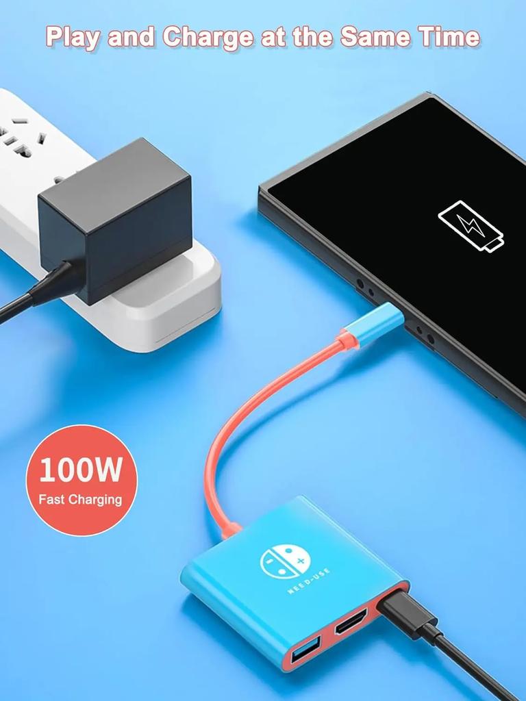 USB C to HDMI Adapter 4K 1080P TV Mode Switching Compatible With Multiple Device Models Video Converter Dongle