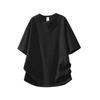 Men Notch Neck Solid T Shirt Short Sleeve Loose Casual Distressed Texture Daily Street Summer Basic Top
