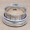 Silver Spinner Ring For Women Four Spinner Ring Fidget Silver Jewelry Ring"6"