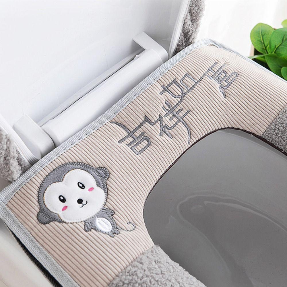 Zipper Style Cushion+lid Cover Bathroom Universal Closestool Seat Case Toilet Seat Cover  Toilet