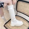 Long boots women autumn slimming knitted elastic slimming socks boots 2025 new autumn thick soled not over the knee knight boots