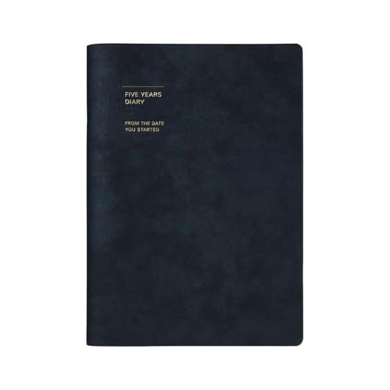 5 Year Diary/Soft Cover Year Number Free Diary 5 Years Starts in January A5 Exact Size with Date Diary Book Lifelog Recording Note Adult Notebook