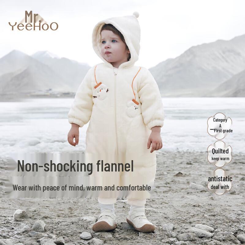 

YEEHOO Baby Winter Warm Hooded Knitted Romper 73