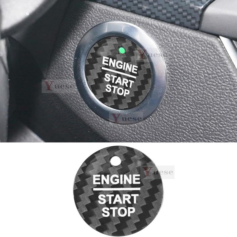 For Ford 150 Sharp EVOS Focus Forus Edge Mondeo Explorer Ranger Pickup SUNJIKA Carbon Fiber Consoles Engine Start Stop Button