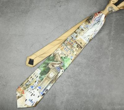 8 cm personalisierte, bedruckte handgebundene Krawatte
