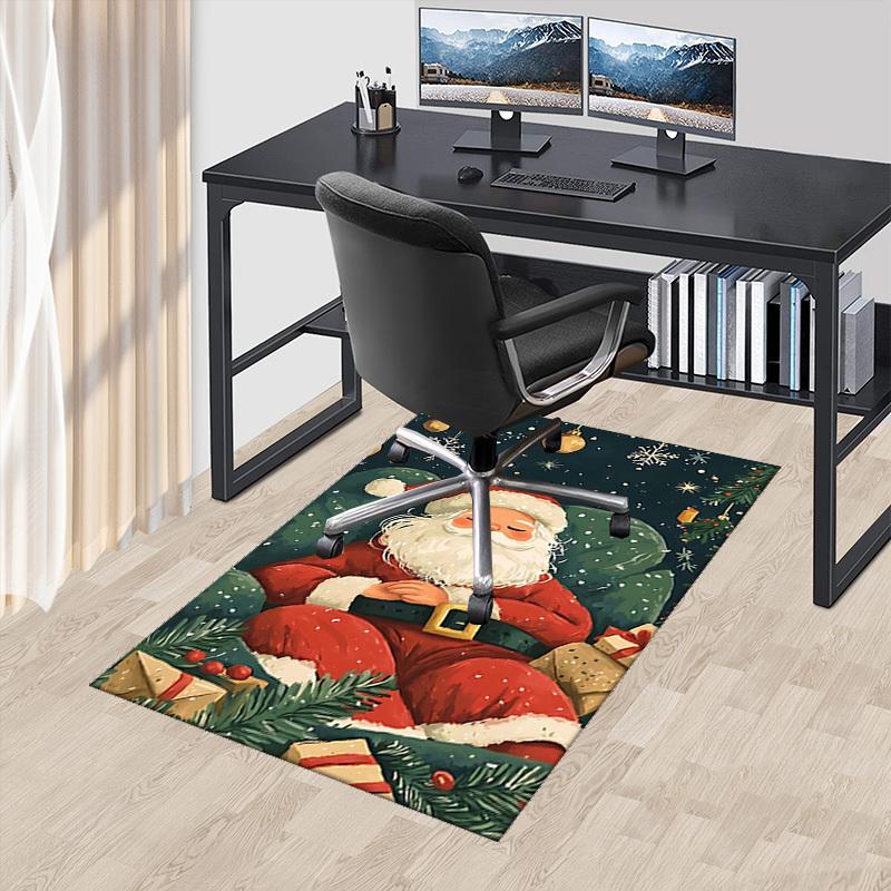 

Christmas Santa Claus Chair Mat - Anime Cartoon Design, Non-Slip Rug for Office, Home Decor, Living Room, Bedroom, Gaming Room & Dormitory Carpet - Fe 60cm by 90cm
