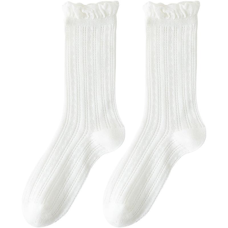 Meias de Algodão Puro Femininas de Verão Finas Absorventes de Suor Respiráveis de Malha Algodão Inferior de Tambor Algodão Felpudo