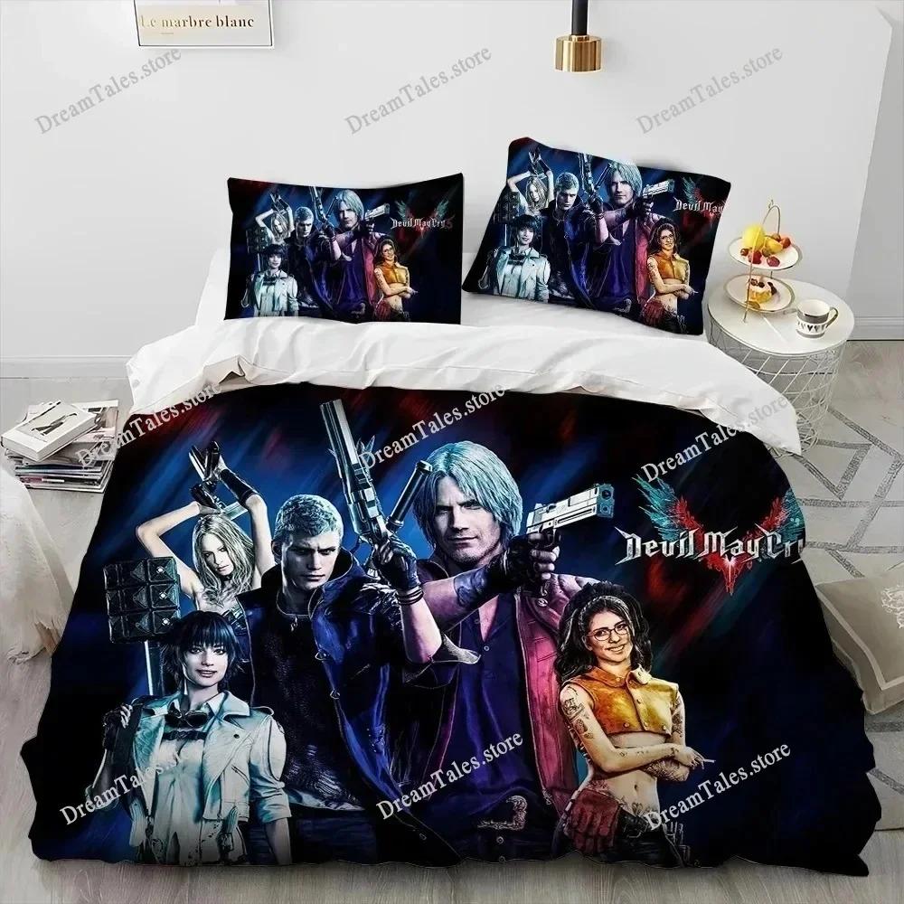 New Devil May Cry DMC Bedding Set Single Twin Full Queen King Size Bed Set Adult Kid Bedroom Duvet Cover Sets 3D Print Game